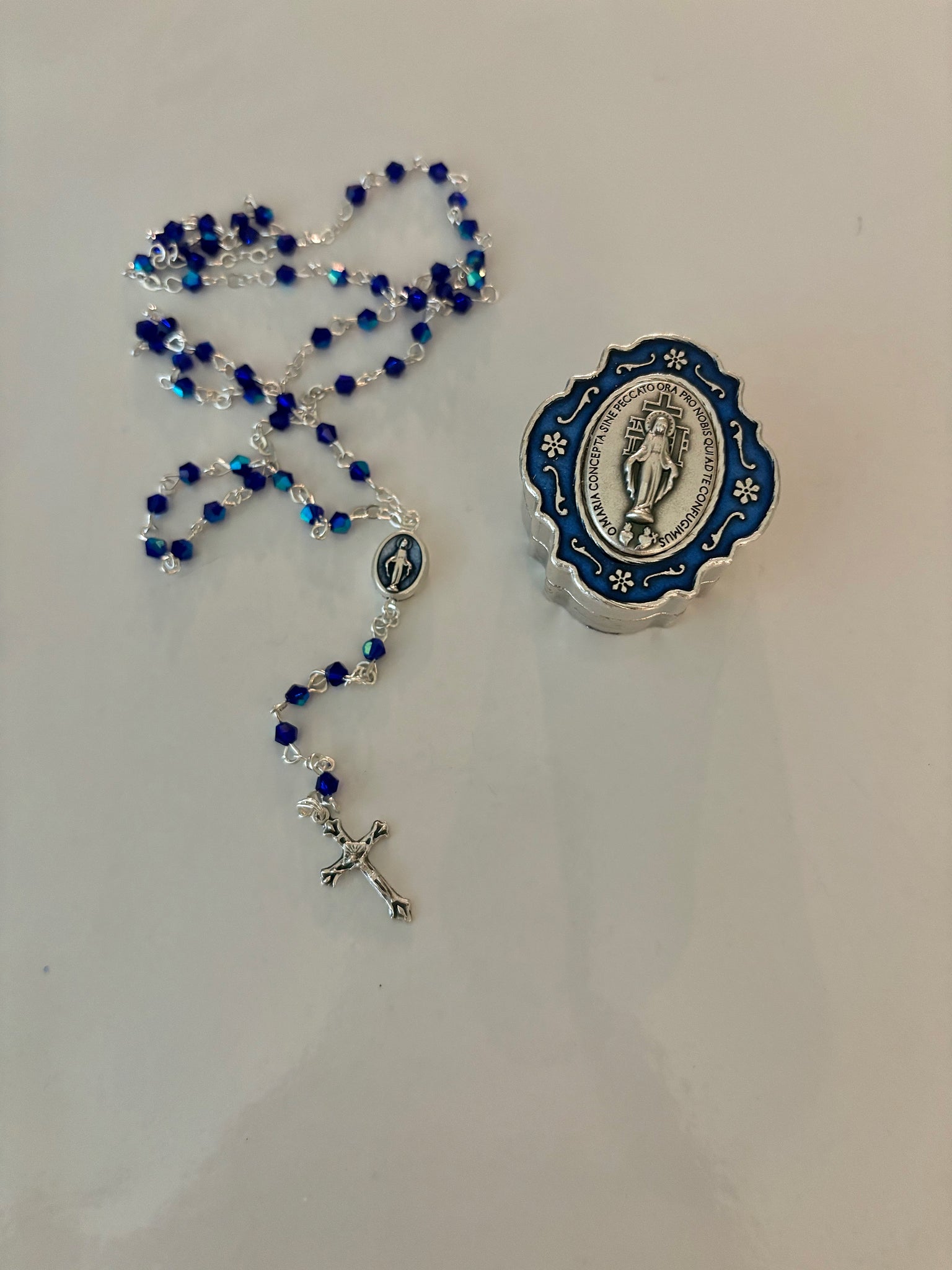 Miraculous Medal Rosary and Box