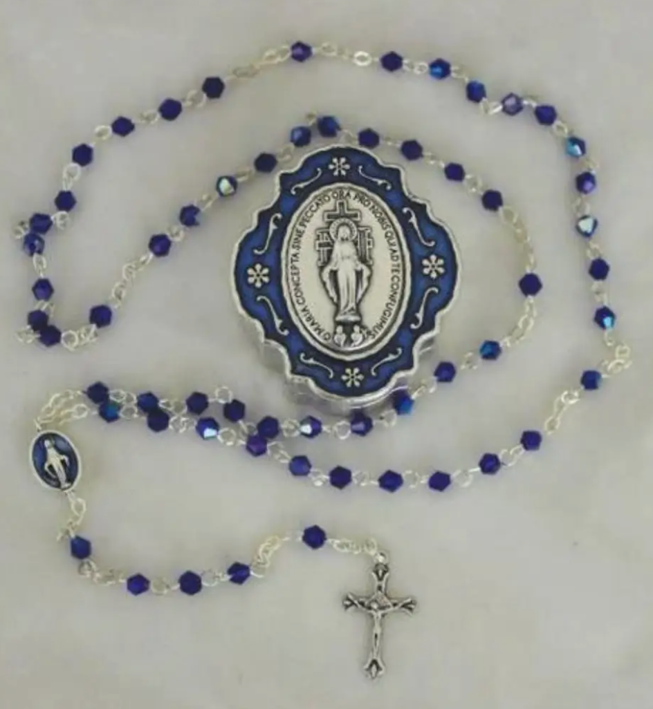 Miraculous Medal Rosary and Box