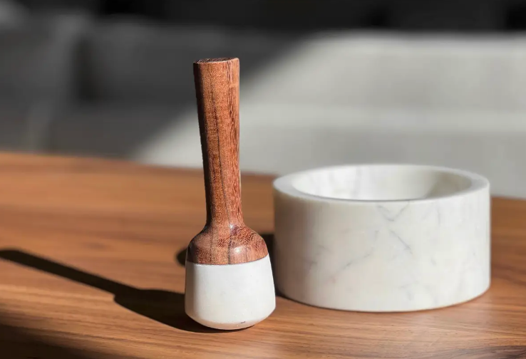 White Marble Mortar & Pestle