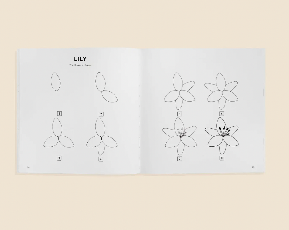 Modern Flowers: A How to Draw Book for Kids